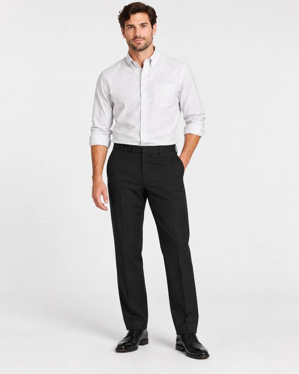 NWT Dockers City Tech Trousers Men 34x32 Black Straight Fit Smart 360 Stretch
